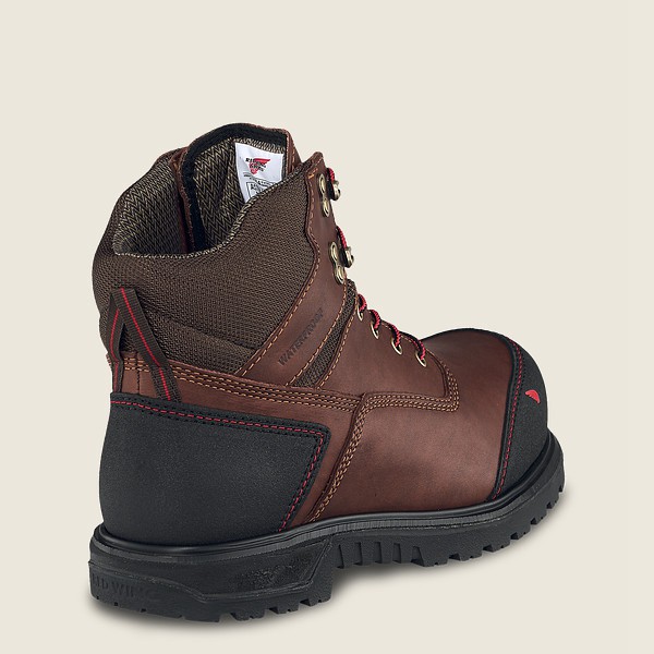 Mens Red Wing Brnr Xp - 6-inch Waterproof Csa Toe - Safety Boots Brown/Black - CZT257498